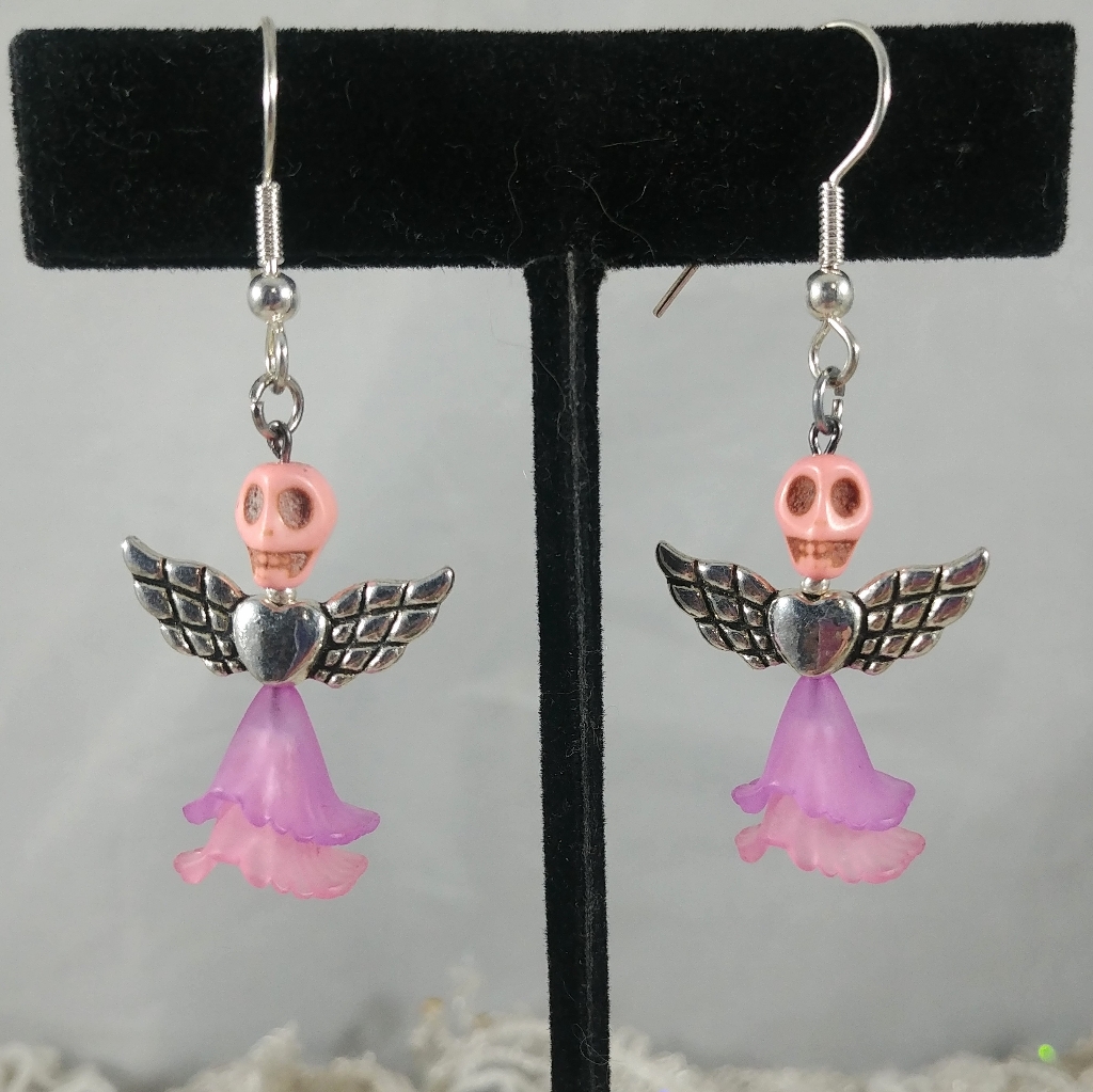 Fairy Skeleton / Skull Earrings